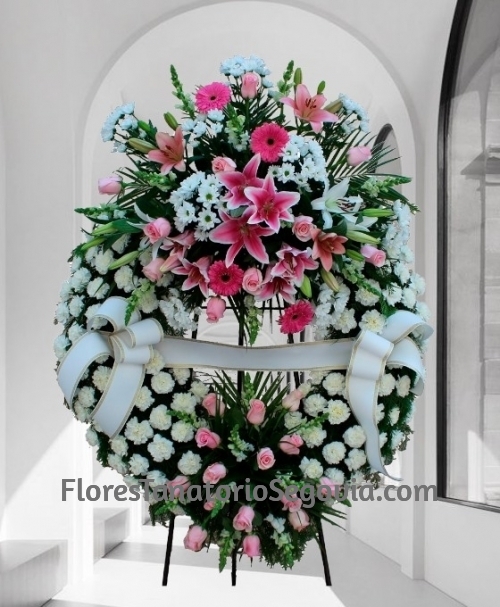 Corona funeraria para difuntos en Segovia