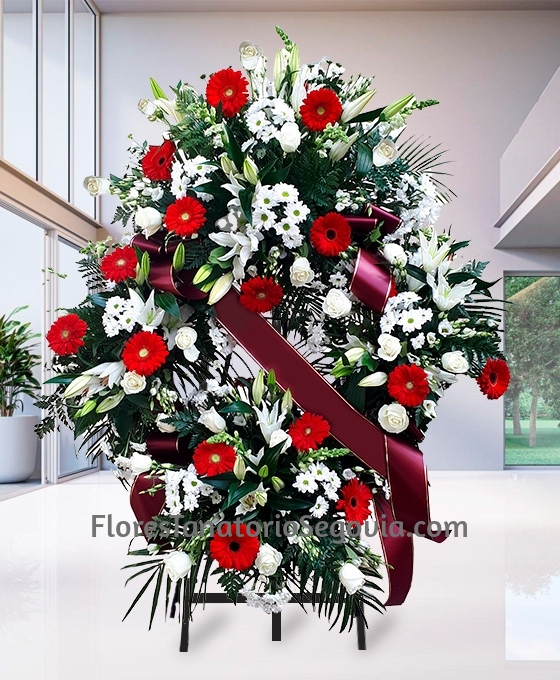 Enviar coronas funerarias a Segovia Corona funeraria Supreme Flor Variada